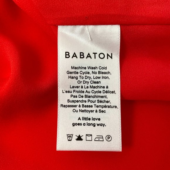 Aritzia Babaton Orange Cropped V Neck Flowy Crepe Sleeveless Tank, Size XS - Picture 6 of 7